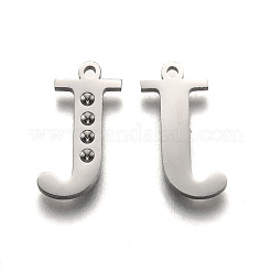 Pendentif lettre en acier inoxydable 304 résistant au ternissement&nbsp;STAS-Y006-61P-J
