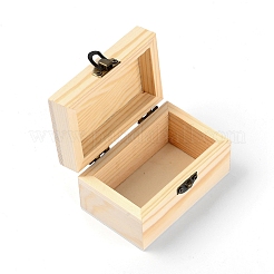 Boîte en bois rectangle non fini&nbsp;OBOX-WH0010-02
