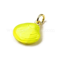 Подвески в форме ракушки из латуни и эмали&nbsp;KK-I378-12G-C
