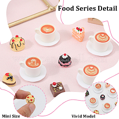 12 stile ornamenti in resina per caffè e torte&nbsp;AJEW-GF0010-23