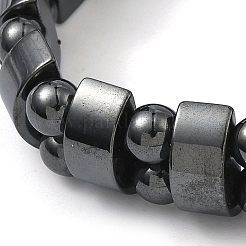 Valentine jour cadeaux pour mari bracelet extensible hématite synthétique magnétique&nbsp;IMB005-01