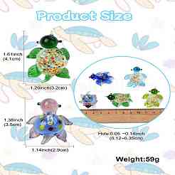 5 шт. 5-цветные подвески и дисплеи ручной работы в стиле лэмпворк&nbsp;LAMP-CJ0002-26