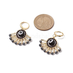 Orecchini leberback fatti a mano con malocchio in lume&nbsp;EJEW-MZ00352-04