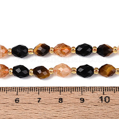 Нити из бусин из натурального обсидиана&nbsp;G-N358-04A-05