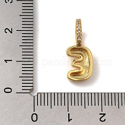 Colgante micropavé cubic zirconia de latón&nbsp;KK-K345-13E-G