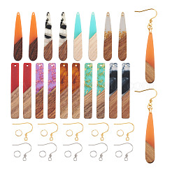 Kit de fabrication de boucles d'oreilles pendantes rectangle et larme diy&nbsp;DIY-TA0008-94