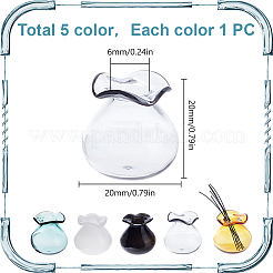 5 mini vase en verre 5 couleurs&nbsp;DIY-DR0001-79B