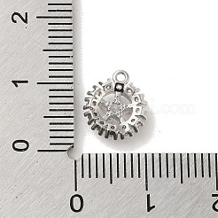 Латунные микропаве прозрачные подвески с фианитом&nbsp;KK-M274-04P