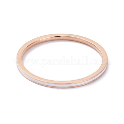 Anello da dito smaltato semplice da 1~1.3 mm per ragazze donne&nbsp;RJEW-C012-04E-RG-01