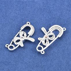 Ciondoli in ottone con pavé di zirconi chiari&nbsp;KK-L274-09S