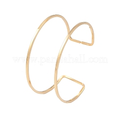 Ионное покрытие (ip) 304 нержавеющая сталь полые открытые манжеты браслеты для женщин&nbsp;LS-BJEW-S155-04G