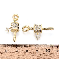 Pendentifs avec zircon cubiques à micro-pavés en laiton&nbsp;KK-N287-17G