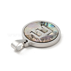 Acciaio inossidabile 304 con pendenti in conchiglia di paua&nbsp;STAS-G268-02E-P
