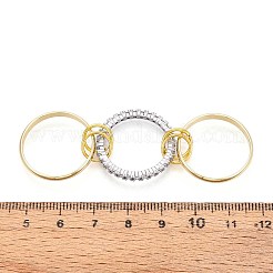 Anillos de dedo latón micropavé circonio cúbico&nbsp;RJEW-D325-01PG-10