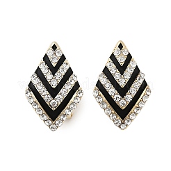 Orecchini vite prigioniera del rhinestone ottone&nbsp;EJEW-P301-02G