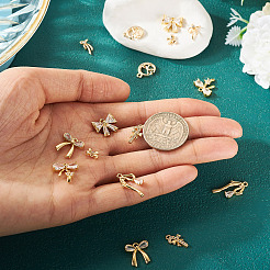 16шт 8 стиля латунные микропаве прозрачные кубические подвески из циркония&nbsp;KK-TA0001-89