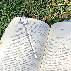 Наборы для самостоятельного изготовления овальных и плоских круглых закладок с цветком&nbsp;DIY-SC0032-08