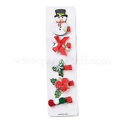 Weihnachtsmotiv tuch filz stoff alligator haarspange&nbsp;OHAR-R100-01A
