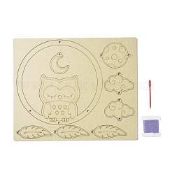 Kits de fabrication de carillons éoliens hibou bricolage&nbsp;DIY-A029-07