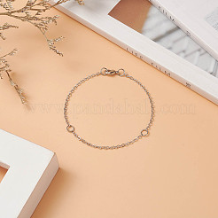 Bracelet gourmette en laiton pour homme femme&nbsp;BJEW-JB09134