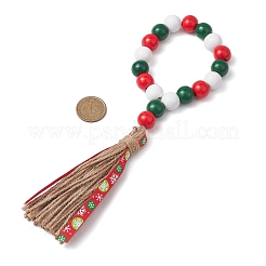 Деревянные бусины кольца для салфеток HJEW-JM02149