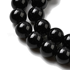 Натуральный черный обсидиан бисер пряди&nbsp;G-L632-A01-8mm