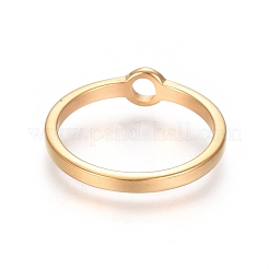 Кольца для пальцев из нержавеющей стали 304 с ионным покрытием (IP) унисекс&nbsp;RJEW-E164-11G