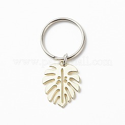 5 stücke monstera blatt legierung anhänger keychain&nbsp;X-KEYC-JKC00413