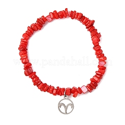 Braccialetti con ciondoli in acciaio inossidabile 304 anti-ossidazione della costellazione&nbsp;BJEW-JB12480-01