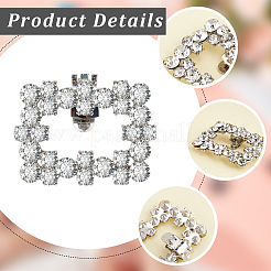 2шт украшения для обуви из сплава со стразами&nbsp;FIND-CP0002-33A