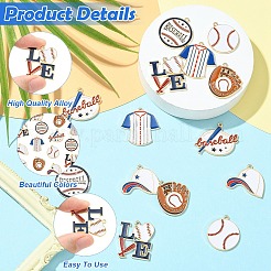 14 pendentif sport en alliage émaillé&nbsp;ENAM-YW0009-42