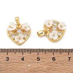 Pendentifs en laiton zircon cubique transparent&nbsp;CU-CBA8C34-06G-03