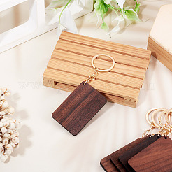 Porte-clés pendentifs en bois de noyer&nbsp;KEYC-TAC0034-06A