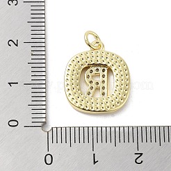Ciondoli in ottone con placcatura a cremagliera con micro pavé di zirconi chiari&nbsp;KK-E102-33G-R