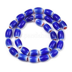 Handgefertigte Stränge ovaler Millefiori-Glasperlen&nbsp;LK-Z001-02B-05
