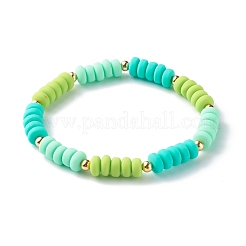 Bracciali elasticizzati fatti a mano con perle di argilla polimerica&nbsp;BJEW-JB06496