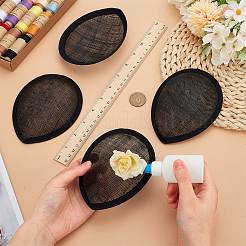 4 pieza de base para tocado de lino con forma de lágrima para sombreros de sombrerería&nbsp;AJEW-FG0004-54B