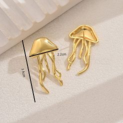 Серьги-гвоздики из латуни в виде медузы&nbsp;KN6880