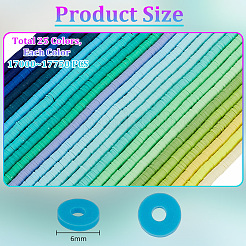 2 пакетик фиксированных двухцветных бусин из полимерной глины ручной работы&nbsp;CLAY-PH0002-01B