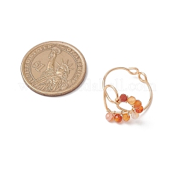 Кольца-манжеты из натурального сердолика&nbsp;RJEW-TA00206-03