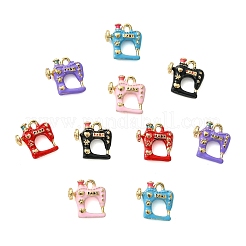 10pcs 5 Farben Legierung Emaille Charms&nbsp;ENAM-CJ0007-55