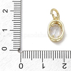 Messing ebnen Zirkonia Charms&nbsp;KK-CBA56EF-30G-03