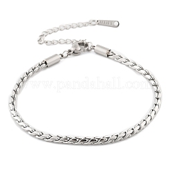 Браслеты-цепочки из нержавеющей стали 304 для женщин&nbsp;BJEW-Q051-04P