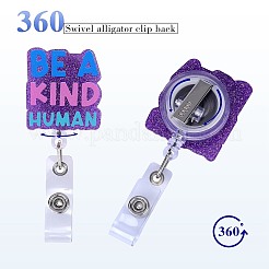 Bobine de badge rétractable en plastique pailleté&nbsp;AJEW-SZ0002-44F
