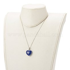 Colliers pendentif coeur pierres précieuses&nbsp;NJEW-JN03493
