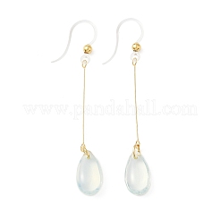 Серьги-подвески из нержавеющей стали 304 с гальваническим покрытием из смолы&nbsp;EJEW-Z129-06G-03