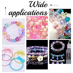 9 нити 9-цветные гальванизированные стеклянные бусины&nbsp;EGLA-AR0001-21