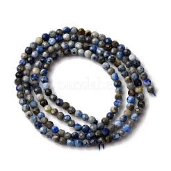 Нитки бусины из натурального ляписа-лазури&nbsp;LS-G-L629-B01-2mm-03