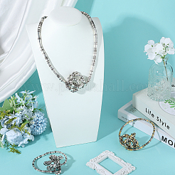 3 шт. 3 цвета 6 мм цинковый сплав круглые ожерелья-змейки для женщин&nbsp;NJEW-SC0001-66