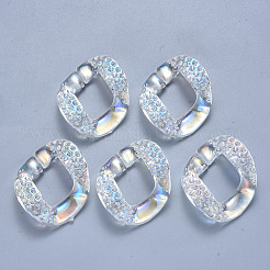 Прозрачные акриловые кольца со стразами&nbsp;OACR-S036-009B-D01